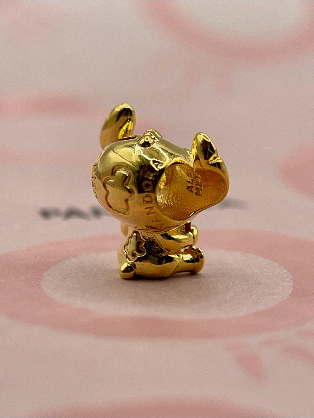 Pandora Disney Lilo & Stitch Gold Red Heart Crystal Charm - Picture 3 of 6